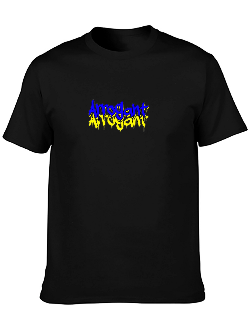 Arrogant Graphic Tee - Black Crew Neck T-Shirt