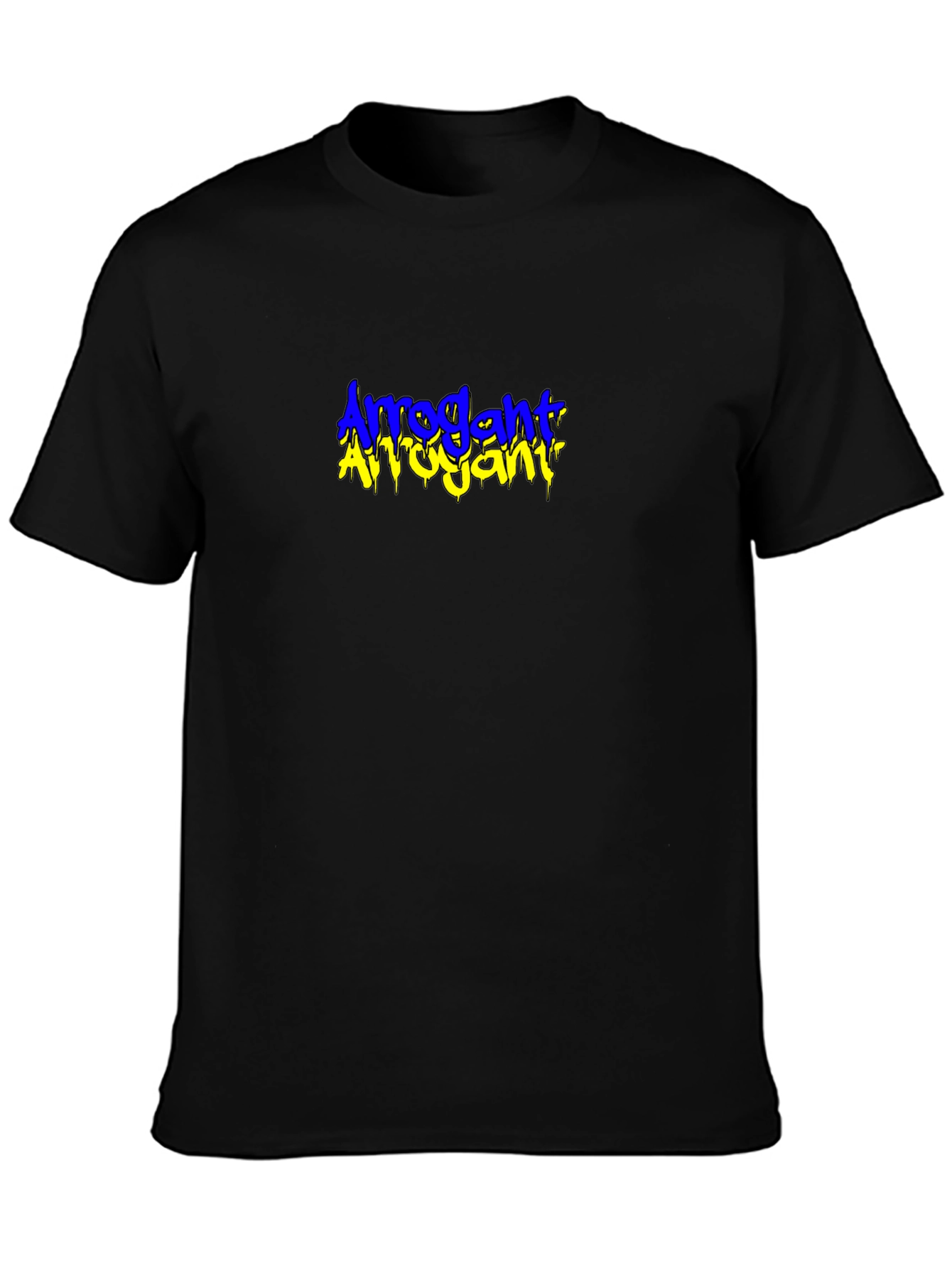 Arrogant Graphic Tee - Black Crew Neck T-Shirt