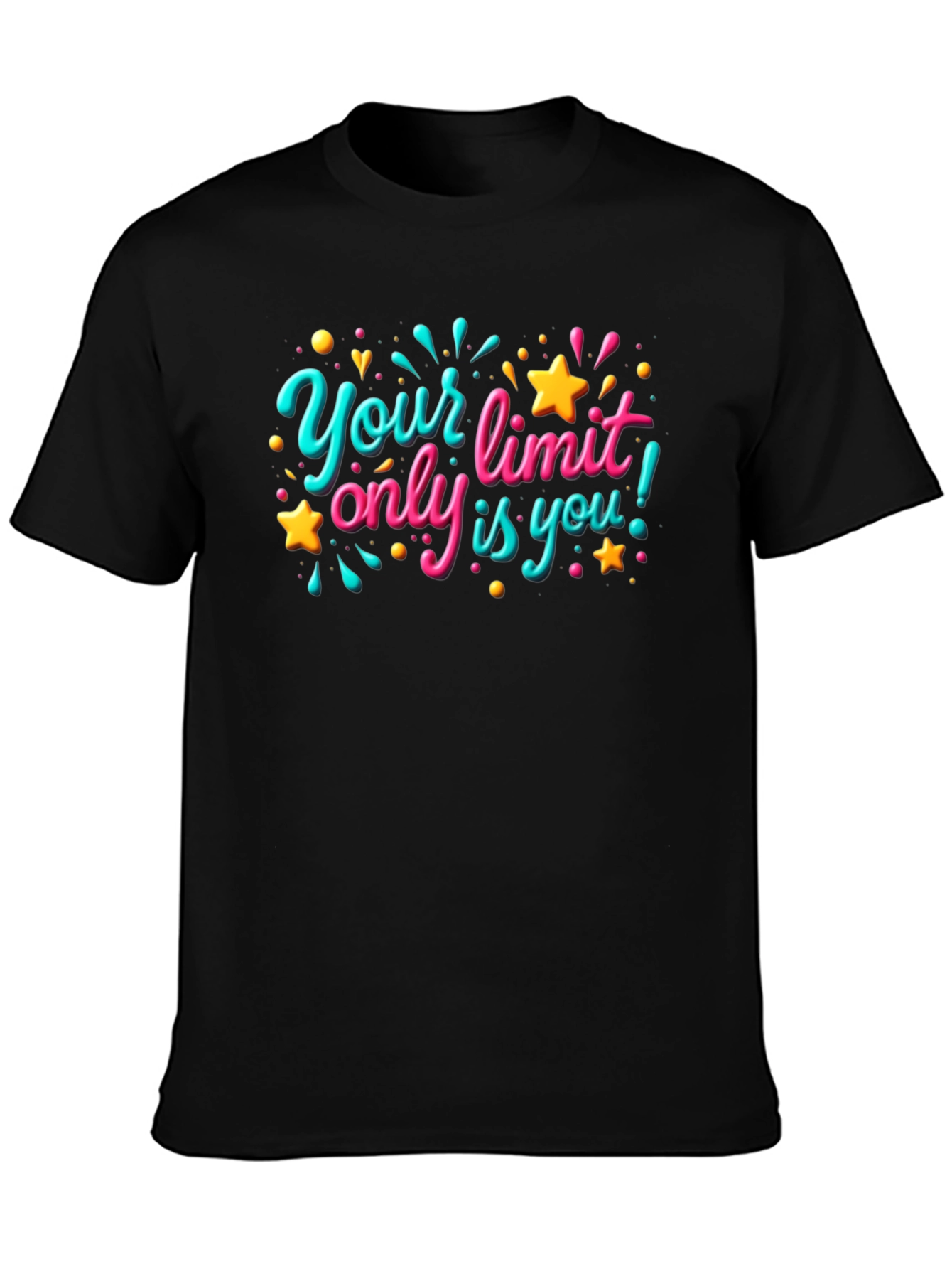 Motivational Graphic T-Shirt - Your Only Limit is You!