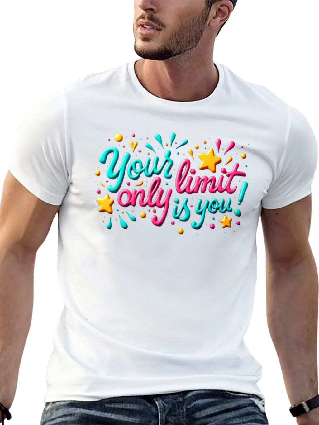 Motivational Graphic T-Shirt - Your Only Limit is You!