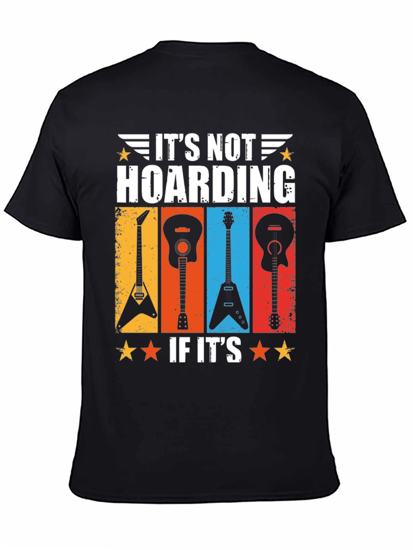 Guitar Hoarding Funny T-Shirt Rock Musician Tee
