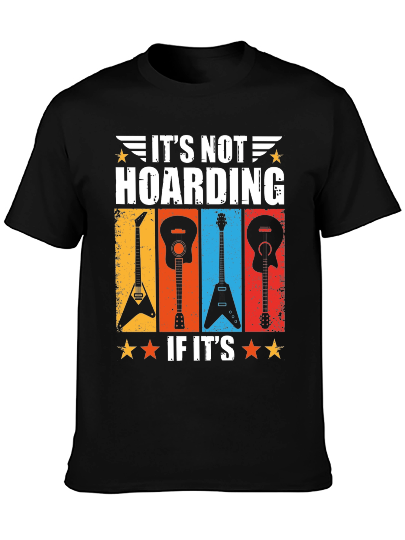 Guitar Hoarding Funny T-Shirt Rock Musician Tee