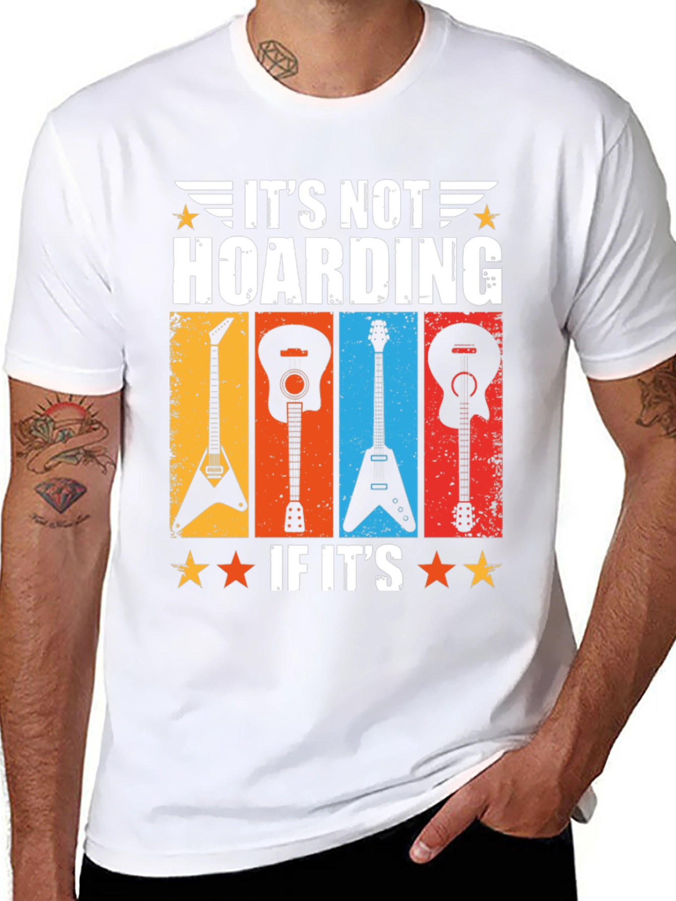 Guitar Hoarding Funny T-Shirt Rock Musician Tee