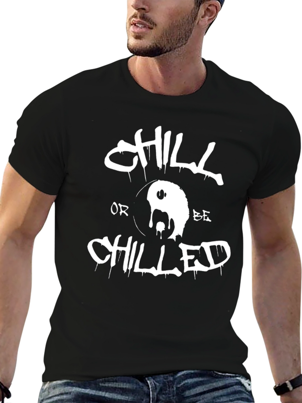 Chill or Be Chilled Graphic T-Shirt - Black