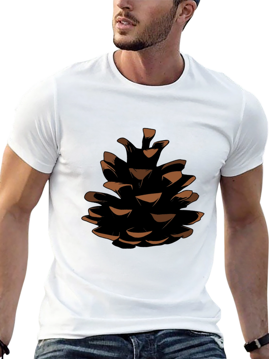 Pine Cone Graphic Tee - Nature Inspired Design