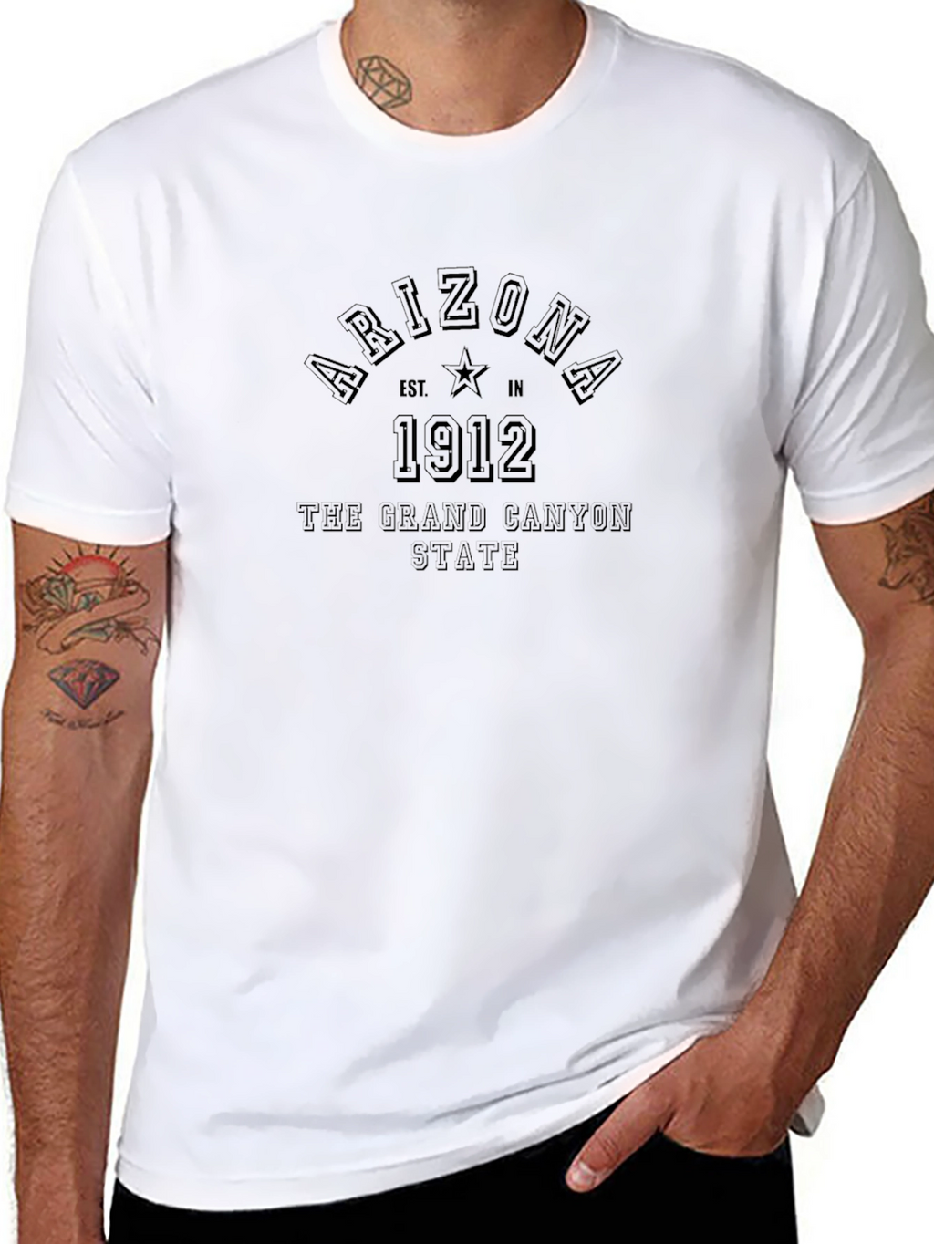 Arizona Grand Canyon State 1912 Black T-Shirt
