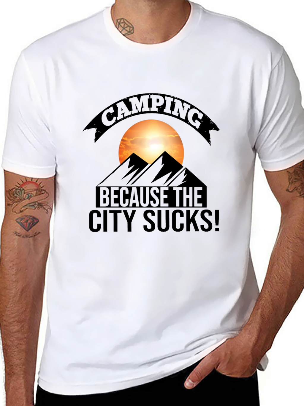 Camping Because the City Sucks T-Shirt
