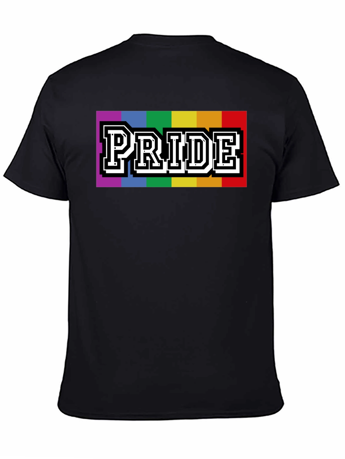 Pride Rainbow Graphic T-Shirt - Stylish Black Tee