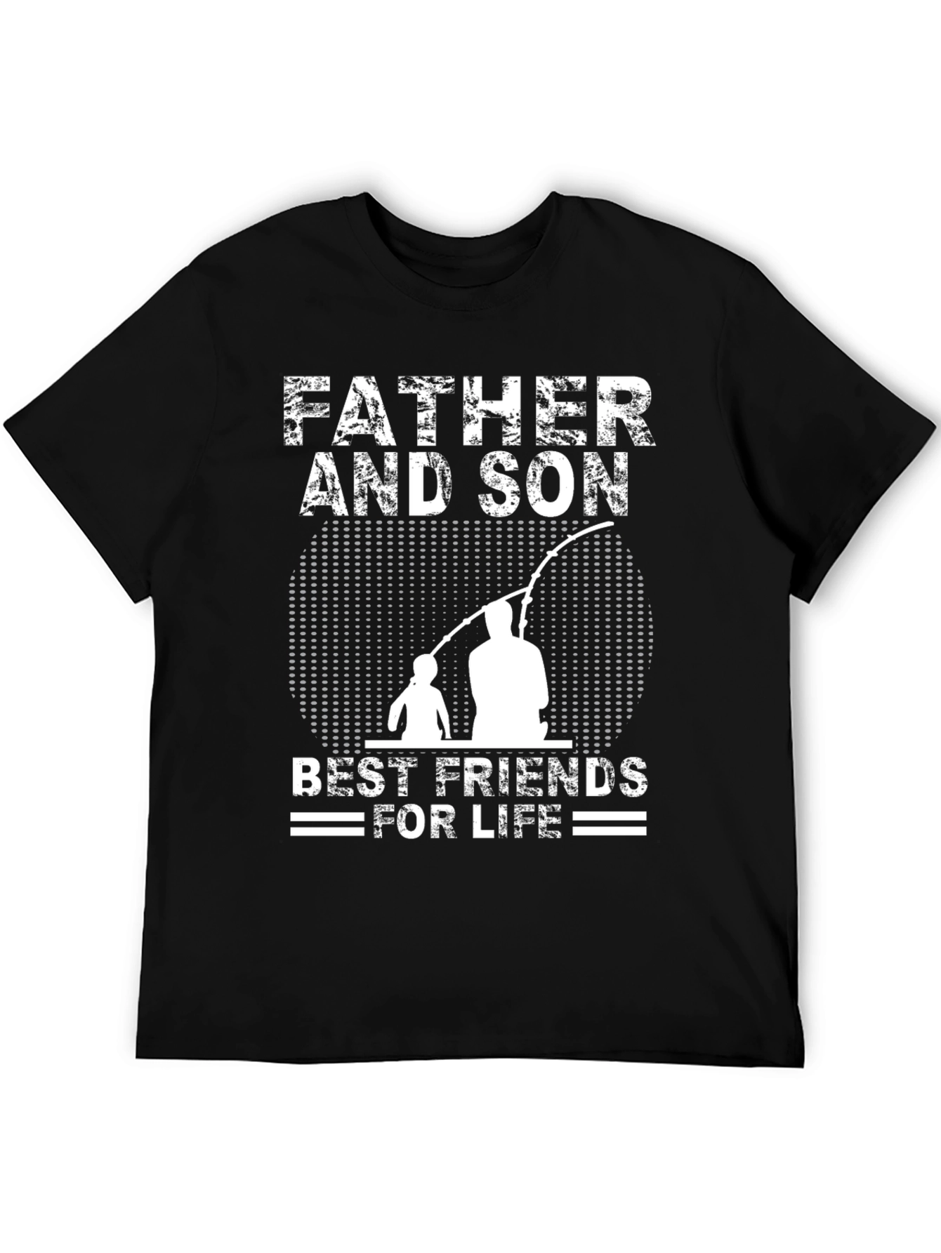 Father and Son Best Friends For Life Black T-Shirt