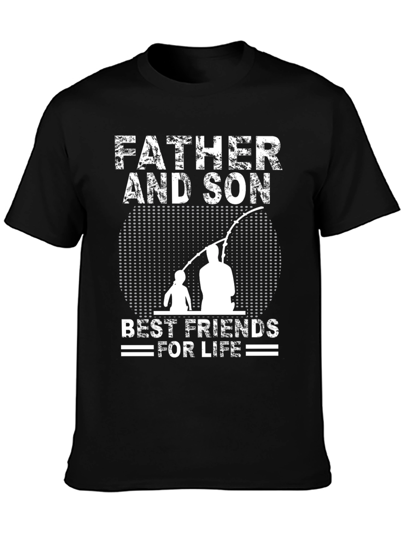 Father and Son Best Friends For Life Black T-Shirt