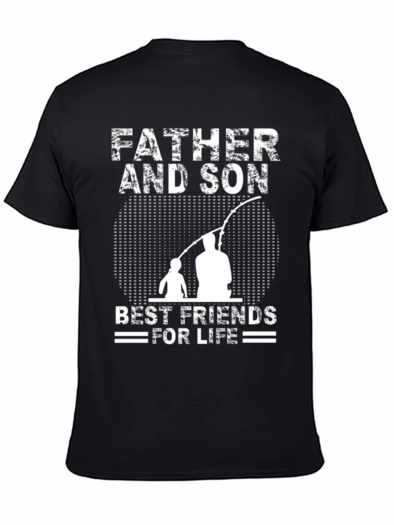Father and Son Best Friends For Life Black T-Shirt
