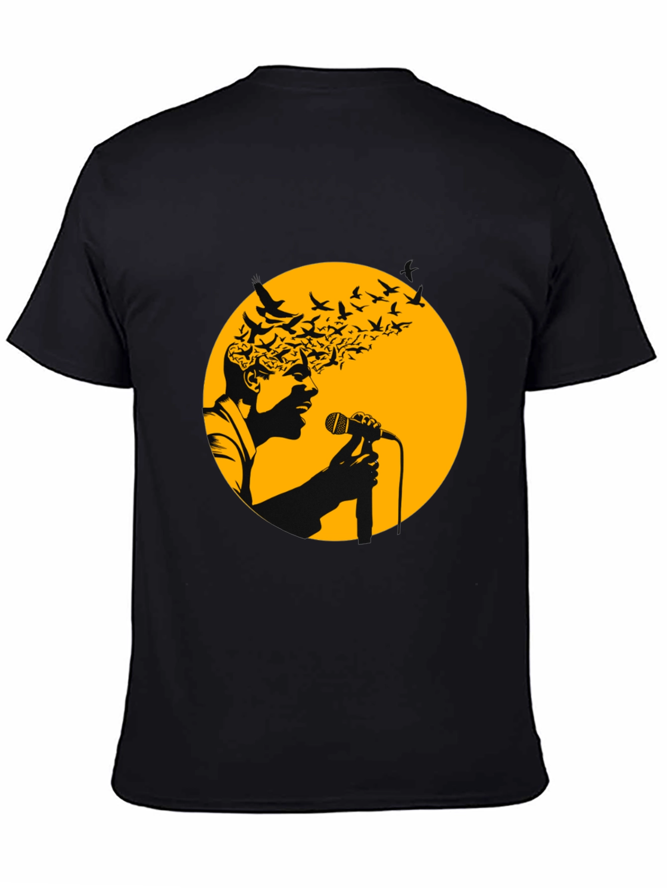 Soulful Singer T-Shirt - Artistic Bird Design