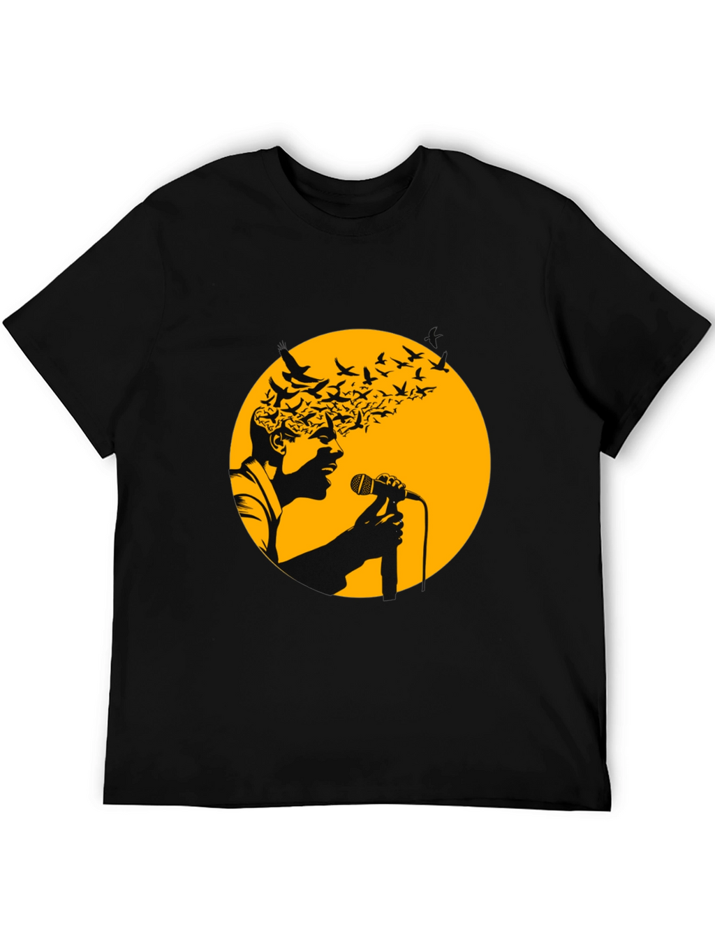Soulful Singer T-Shirt - Artistic Bird Design
