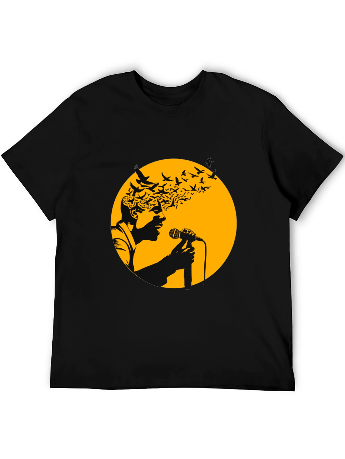 Soulful Singer T-Shirt - Artistic Bird Design