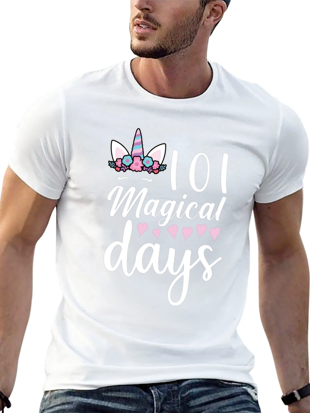 101 Magical Days Unicorn Graphic Tee