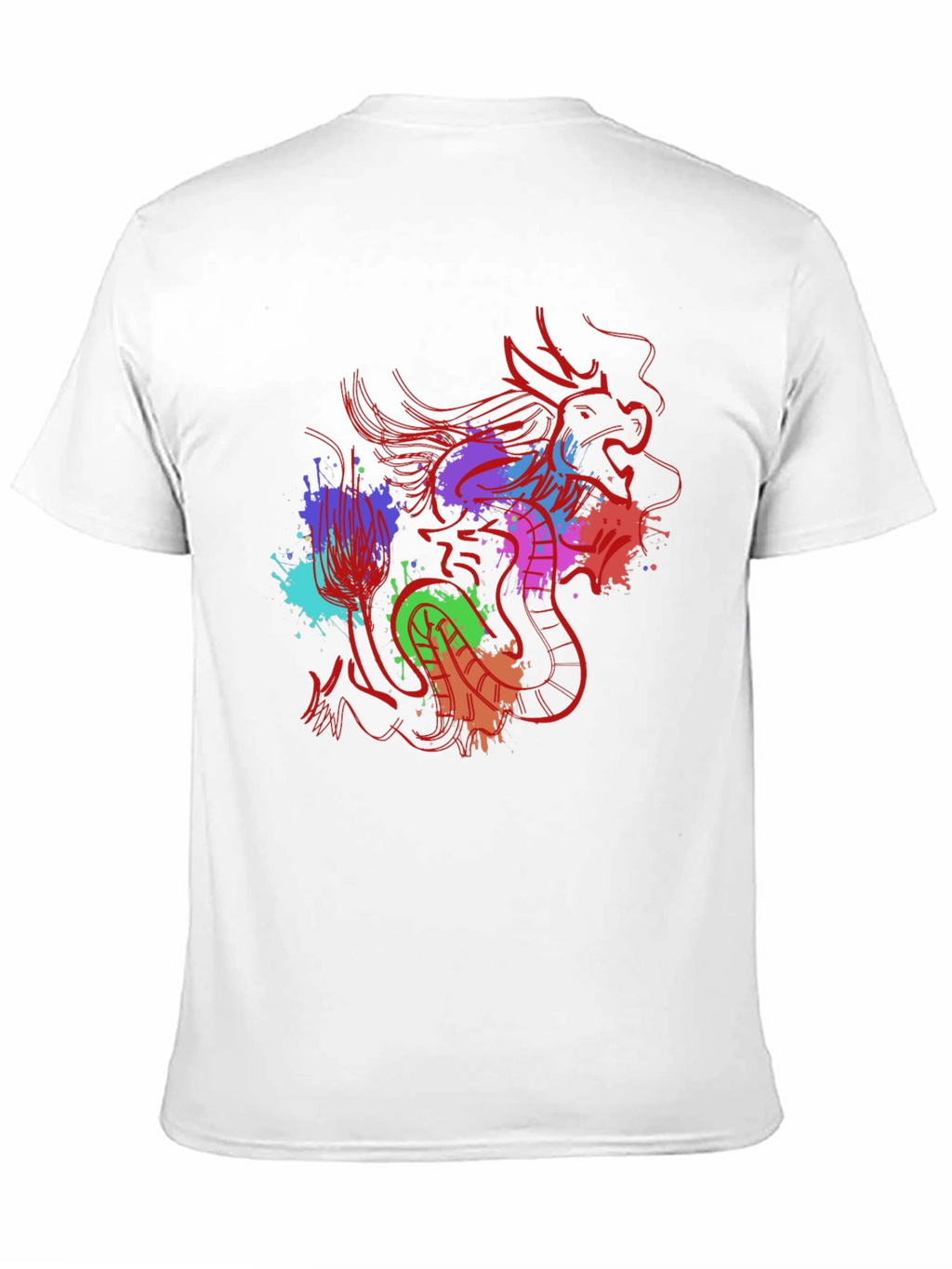 Dragon Splash Graphic Tee - Mens Black T-Shirt