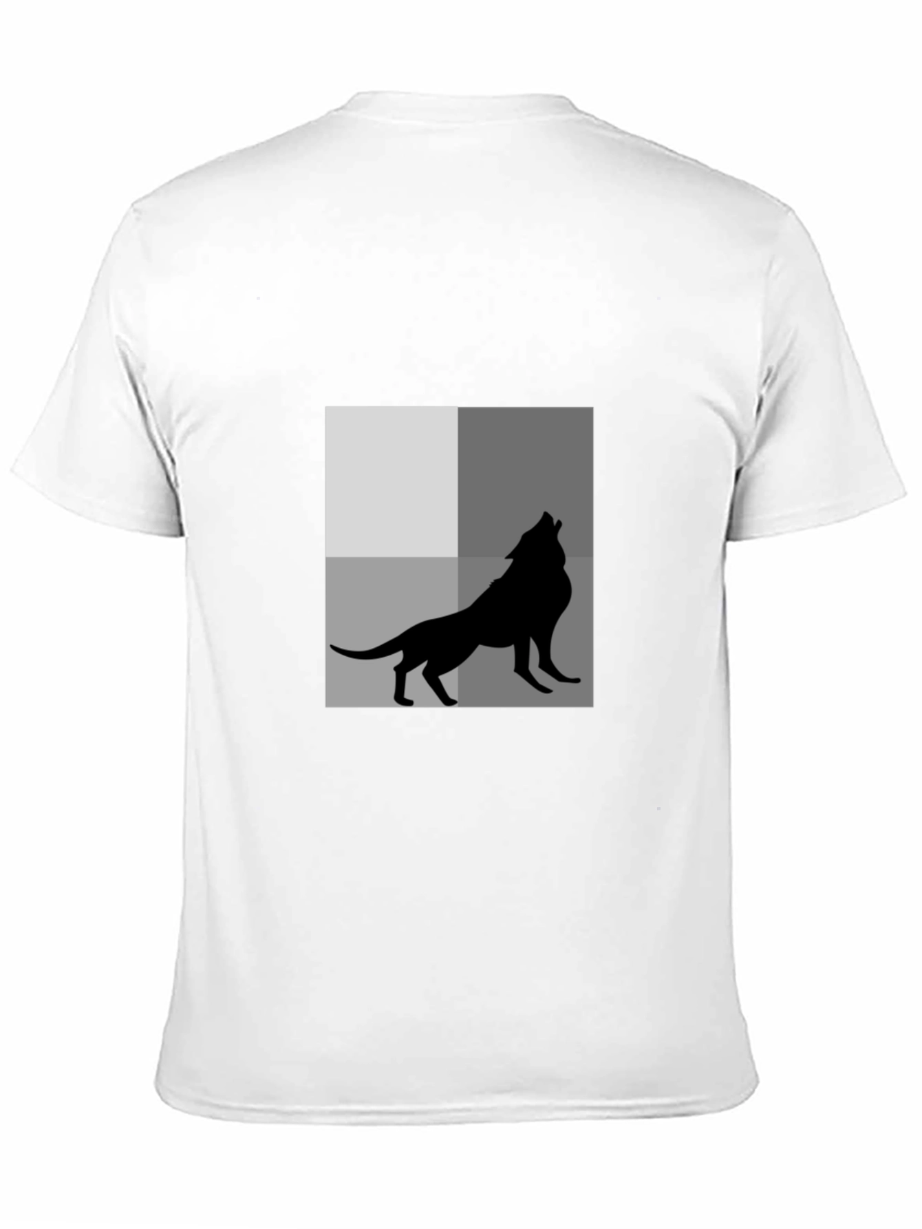 Wolf Silhouette Graphic Tee - Black Cotton T-Shirt