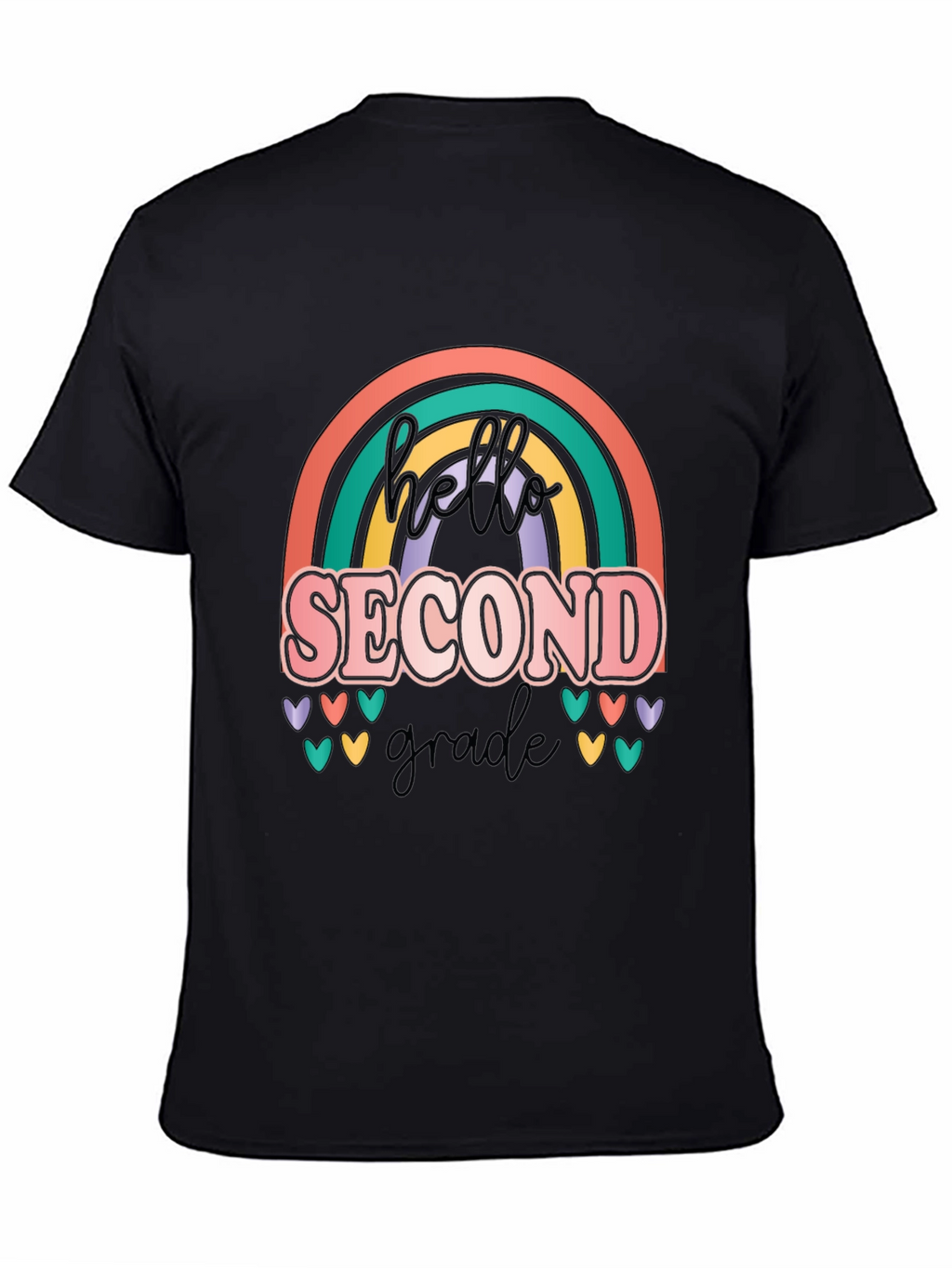 Hello Second Grade Rainbow T-Shirt