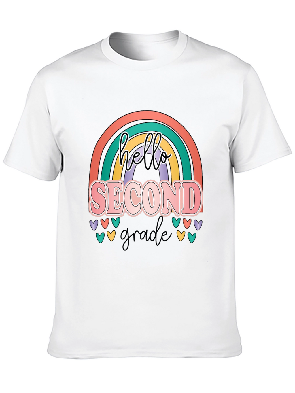 Hello Second Grade Rainbow T-Shirt