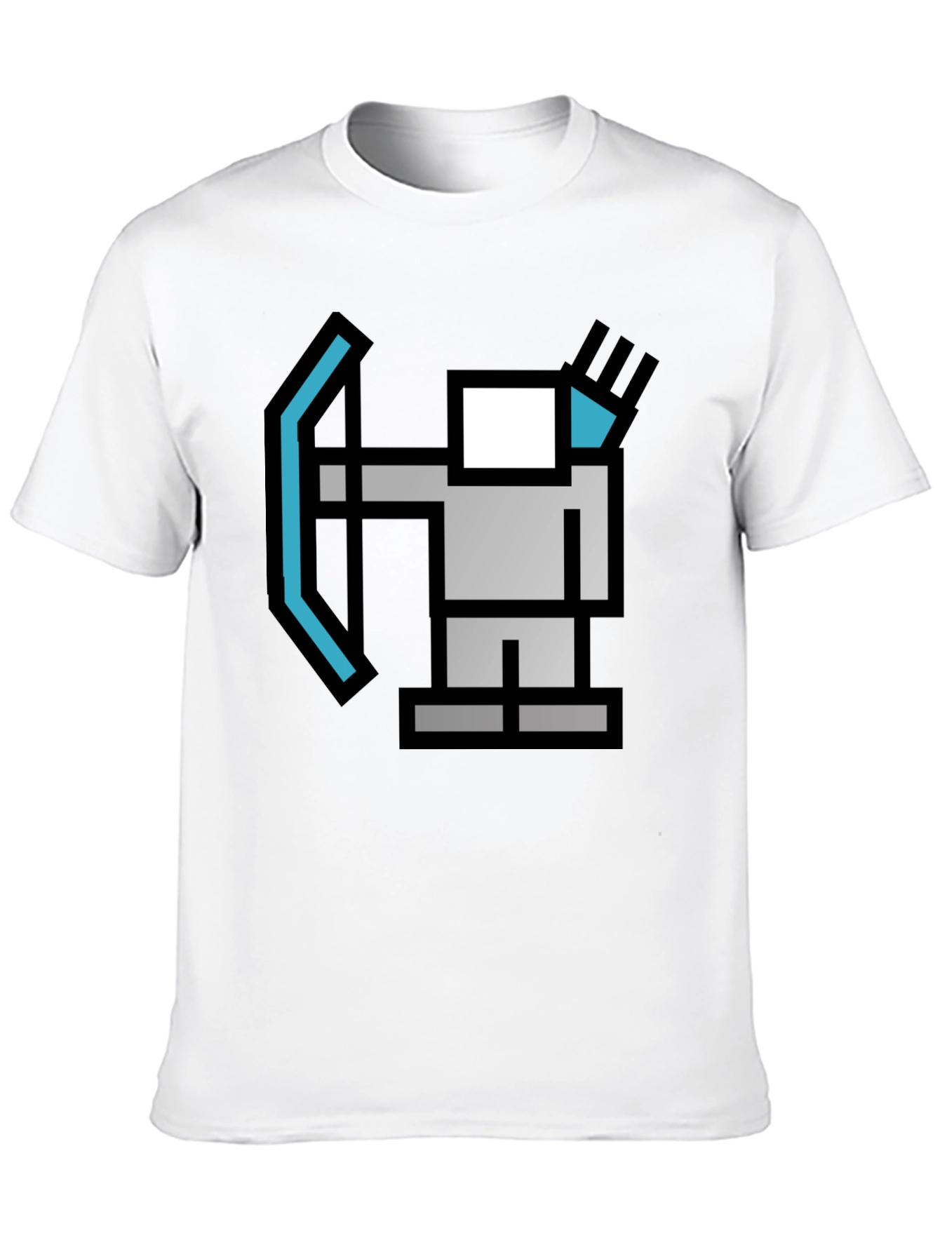 Pixel Archer Black T-Shirt - Retro Gaming Style