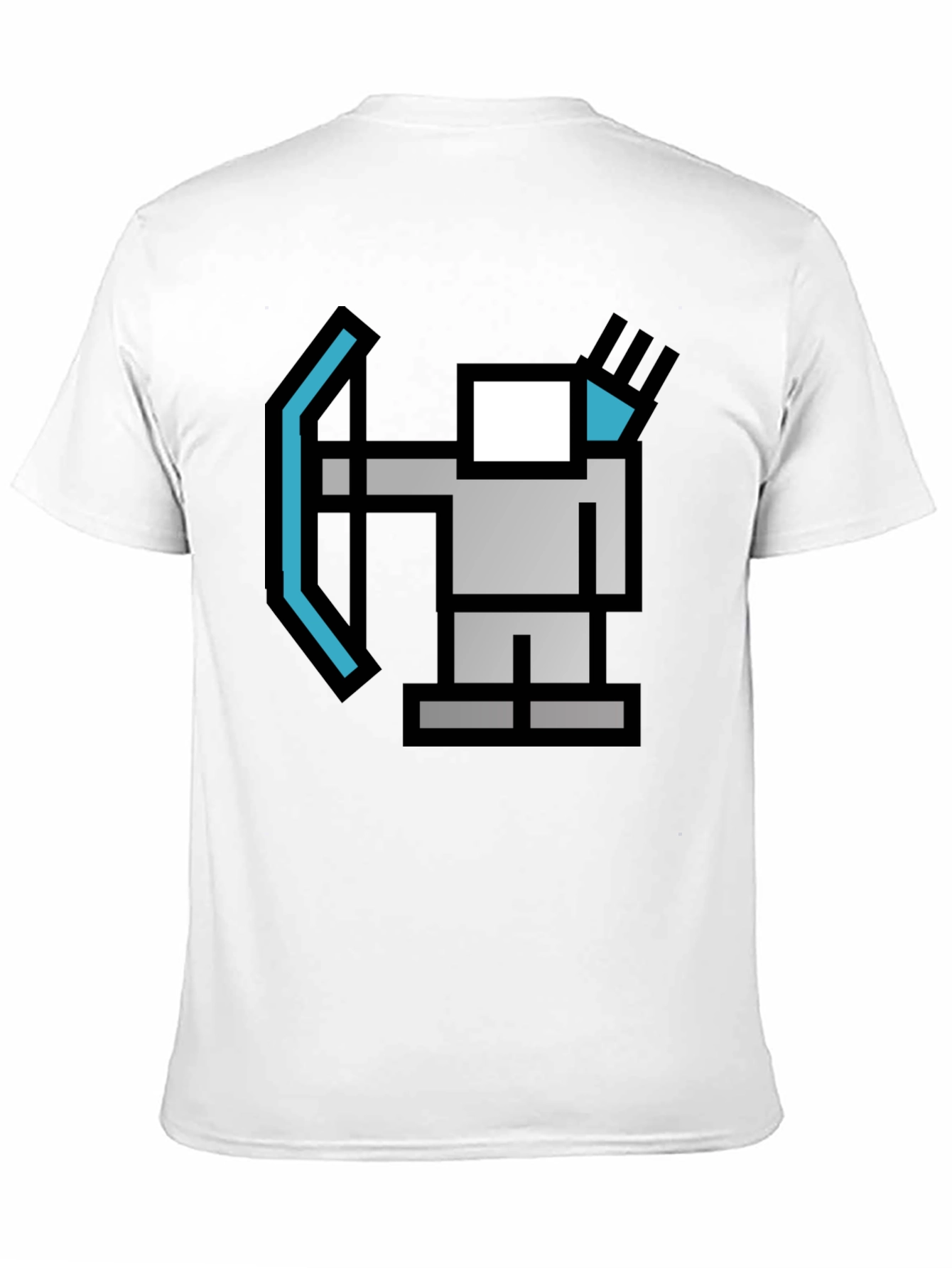 Pixel Archer Black T-Shirt - Retro Gaming Style