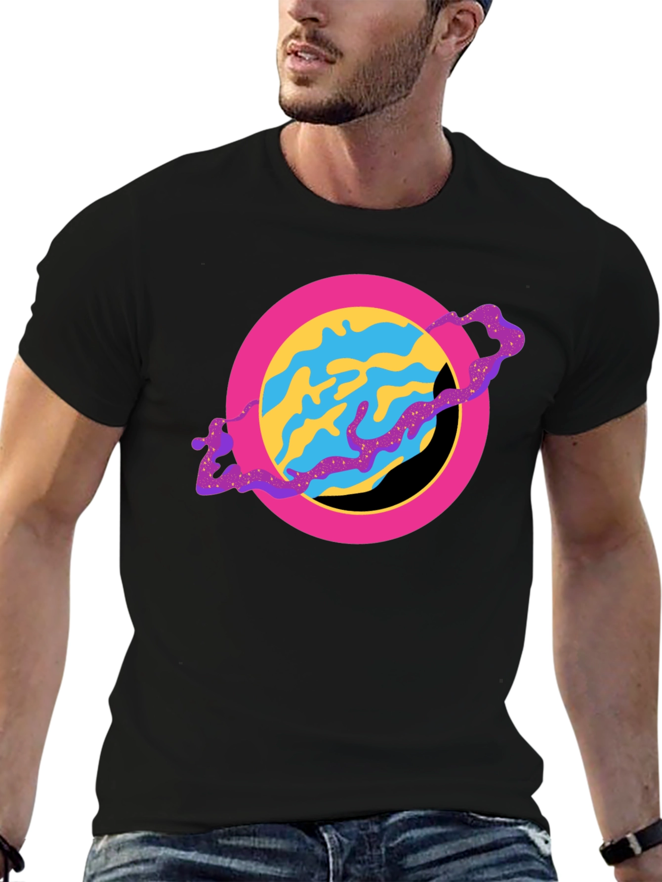 Planet Graphic T-Shirt - Stylish Cosmic Design