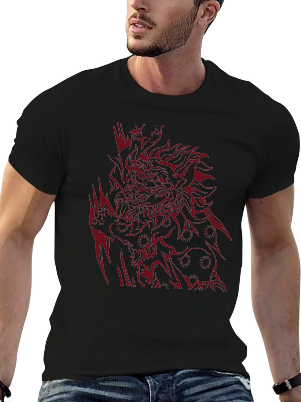 Bold Graphic Tee: Dragon Design