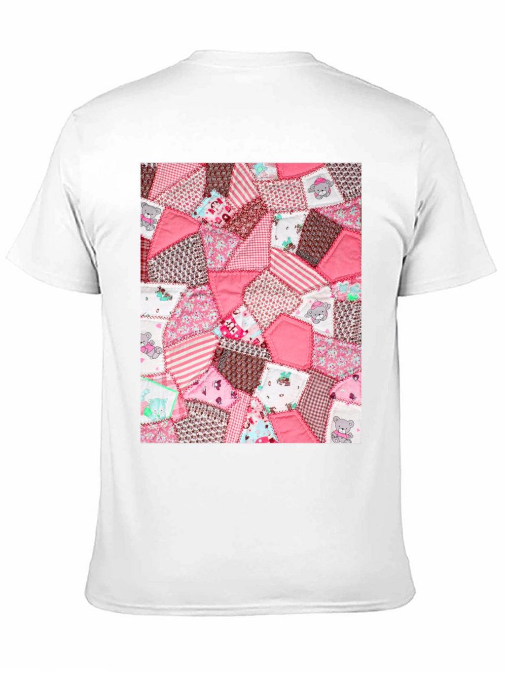 Pink Patchwork Pattern Tee