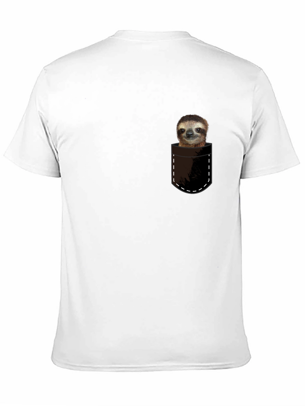 Sloth in Pocket T-Shirt - Cute & Funny