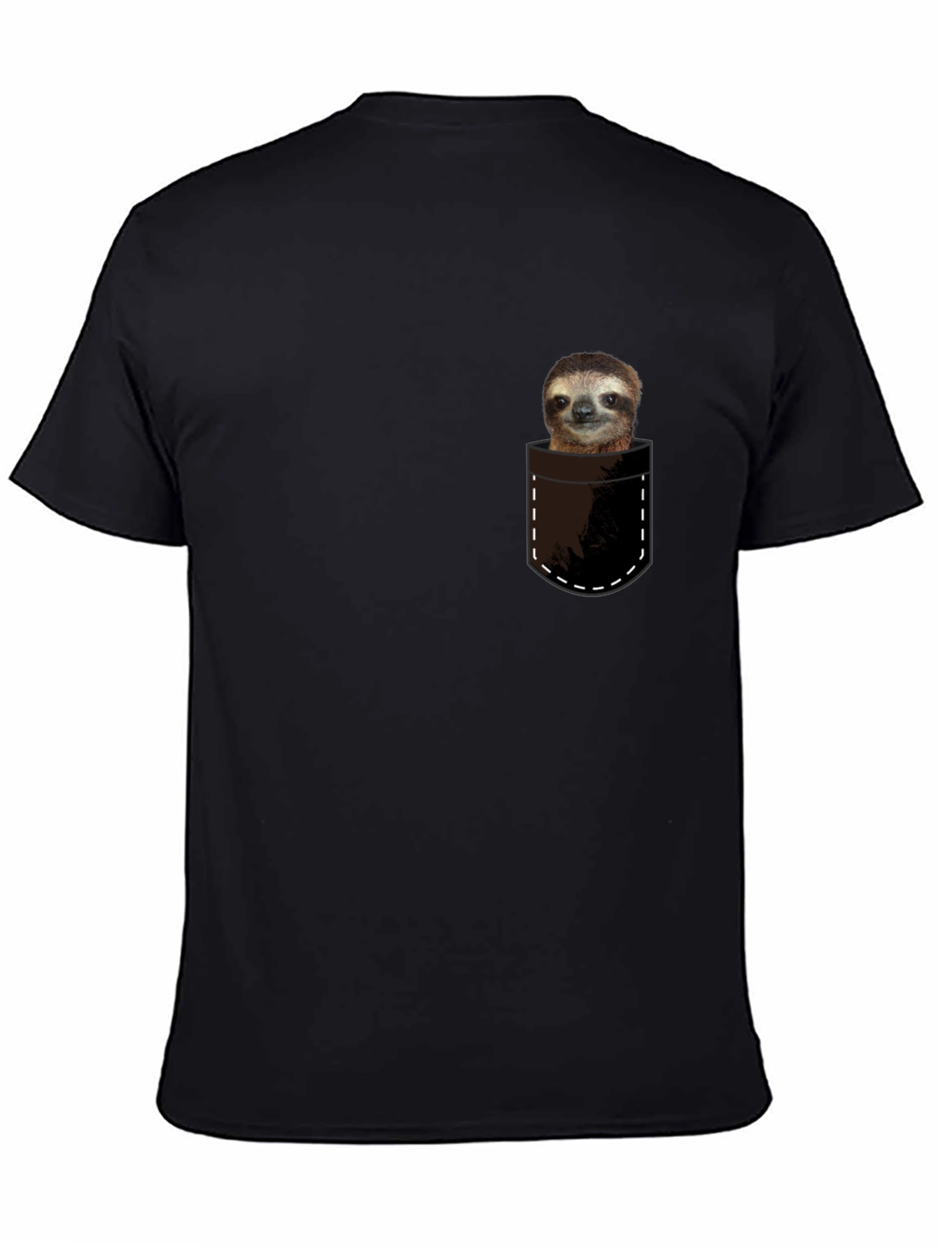 Sloth in Pocket T-Shirt - Cute & Funny