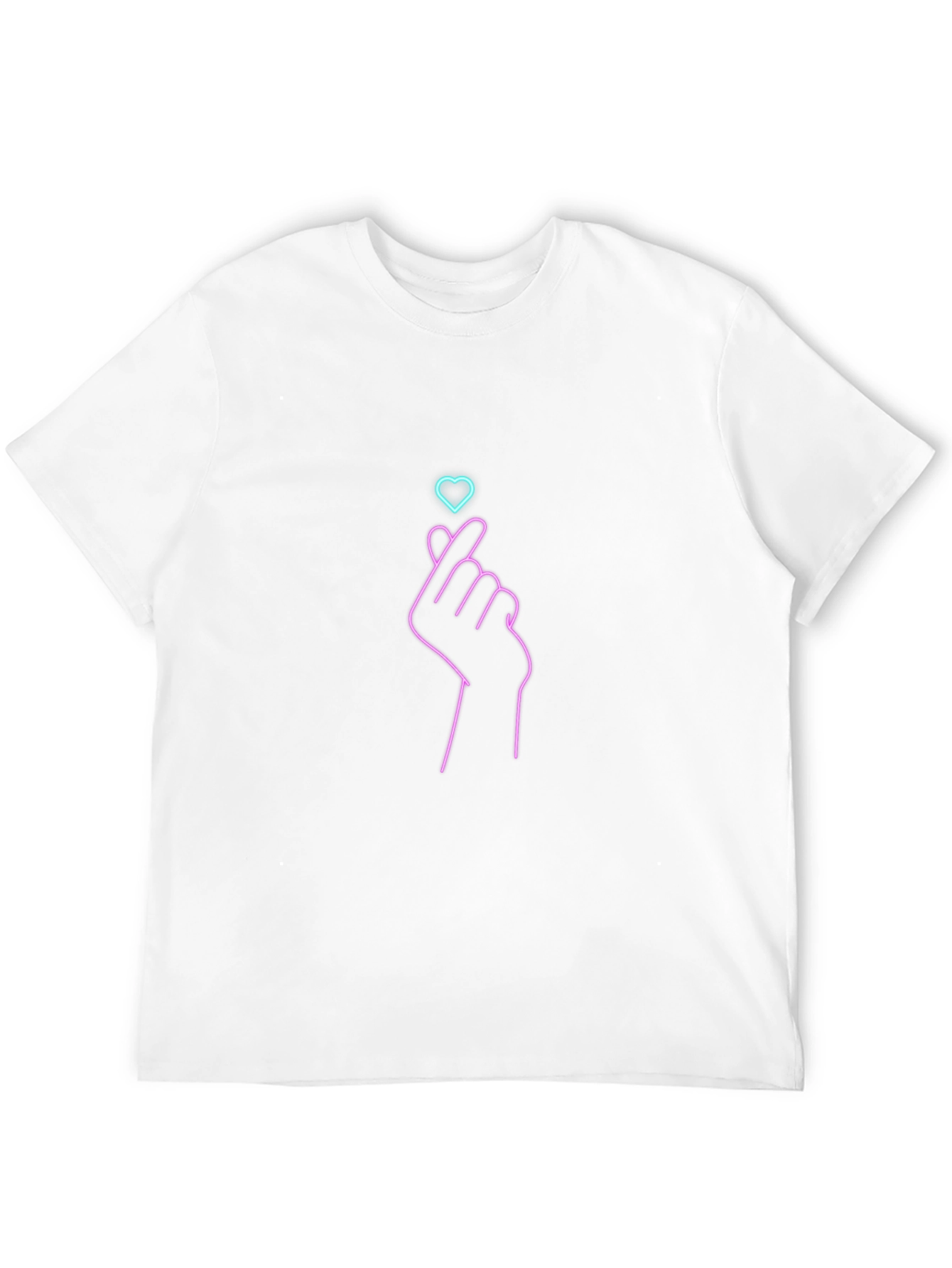Finger Heart Graphic Tee - Trendy Black T-Shirt