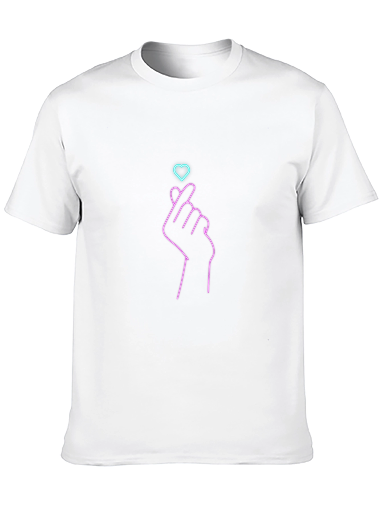 Finger Heart Graphic Tee - Trendy Black T-Shirt
