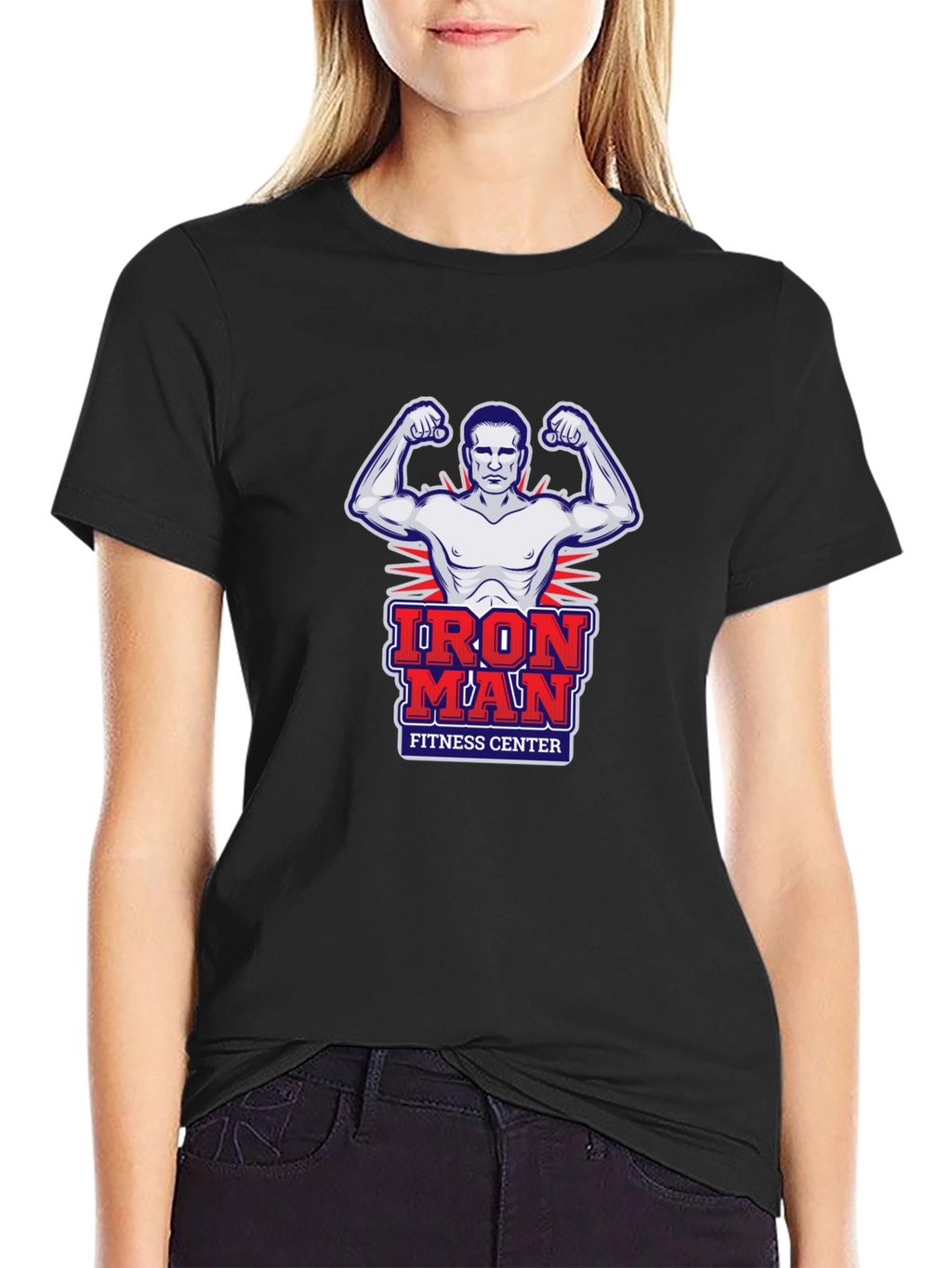Iron Man Fitness Center Graphic T-Shirt