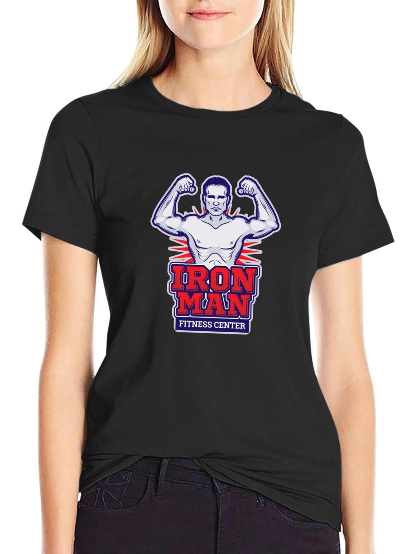 Iron Man Fitness Center Graphic T-Shirt