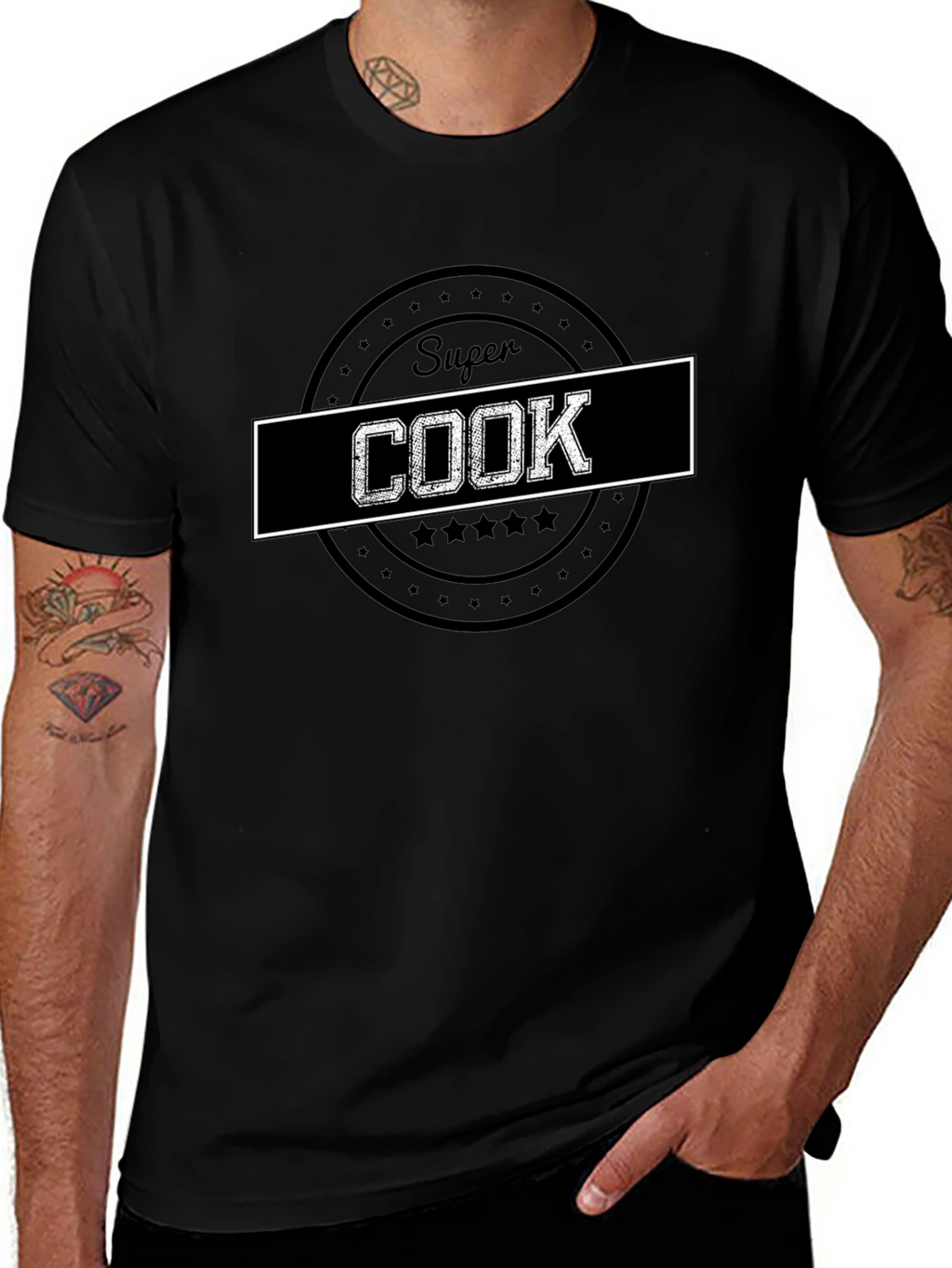 Super Cook Graphic T-Shirt - Black Cotton Tee
