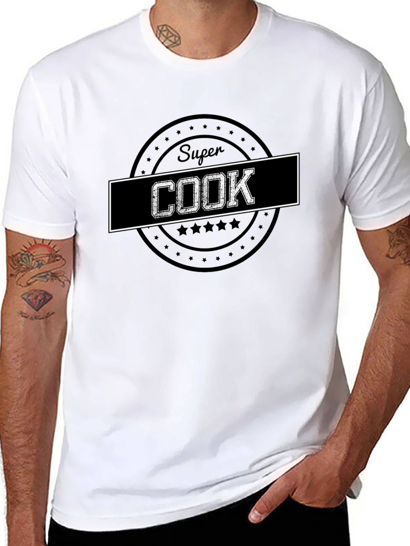 Super Cook Graphic T-Shirt - Black Cotton Tee