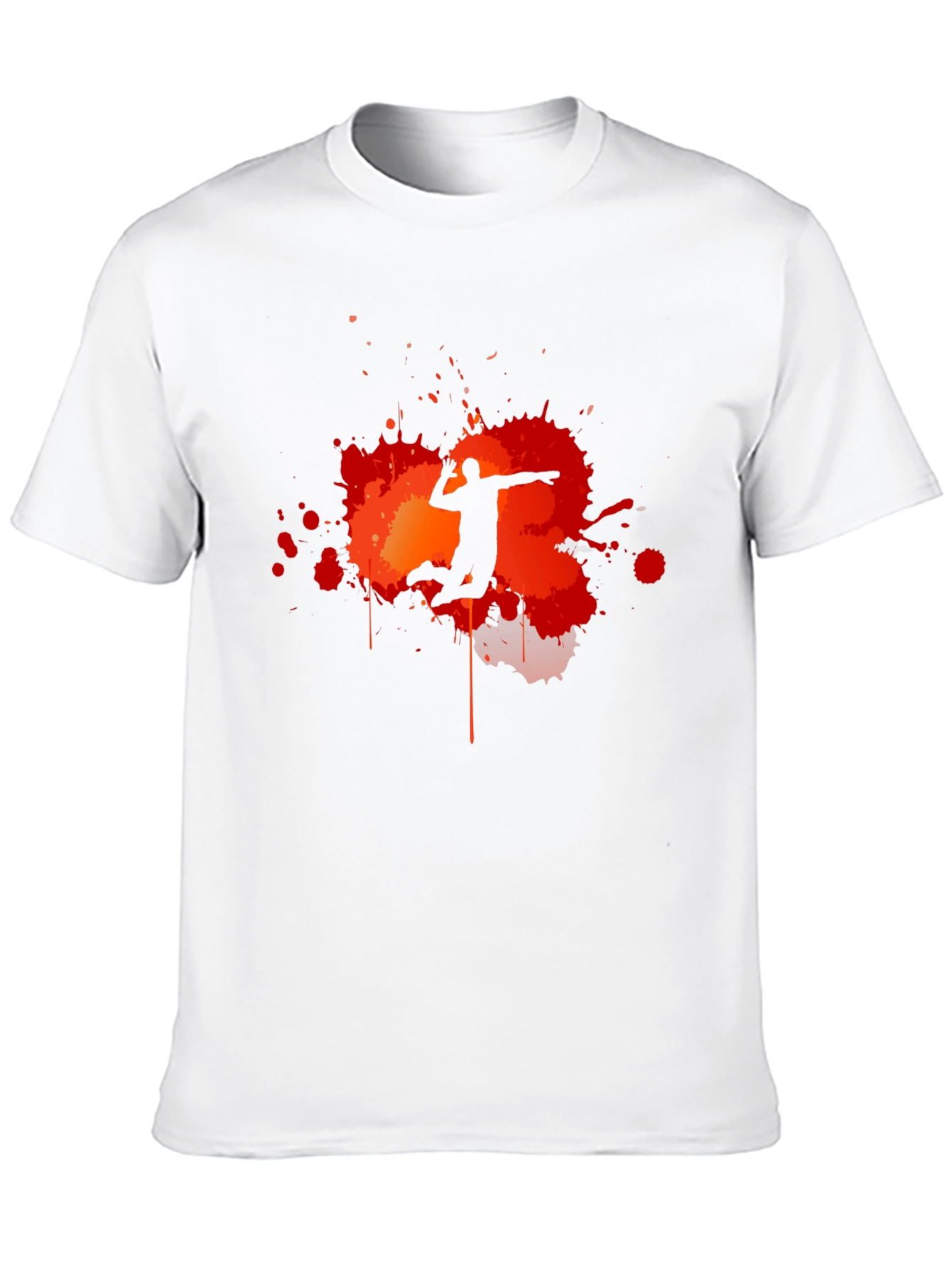 Volleyball Player Silhouette Graphic T-Shirt