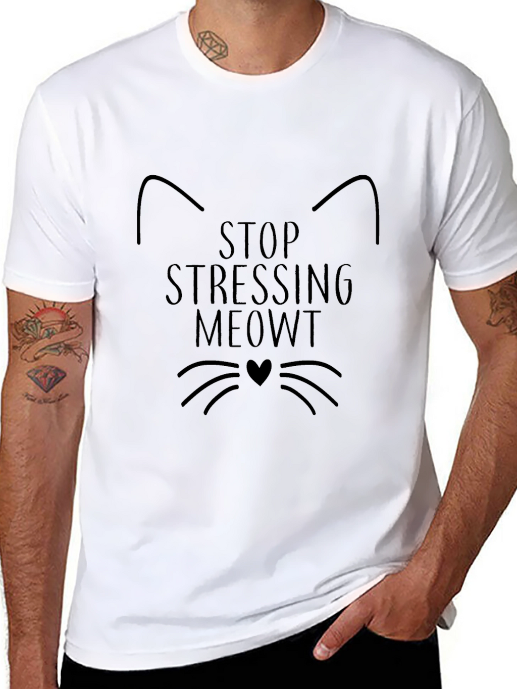 Stop Stressing MEOWT Cat T-Shirt