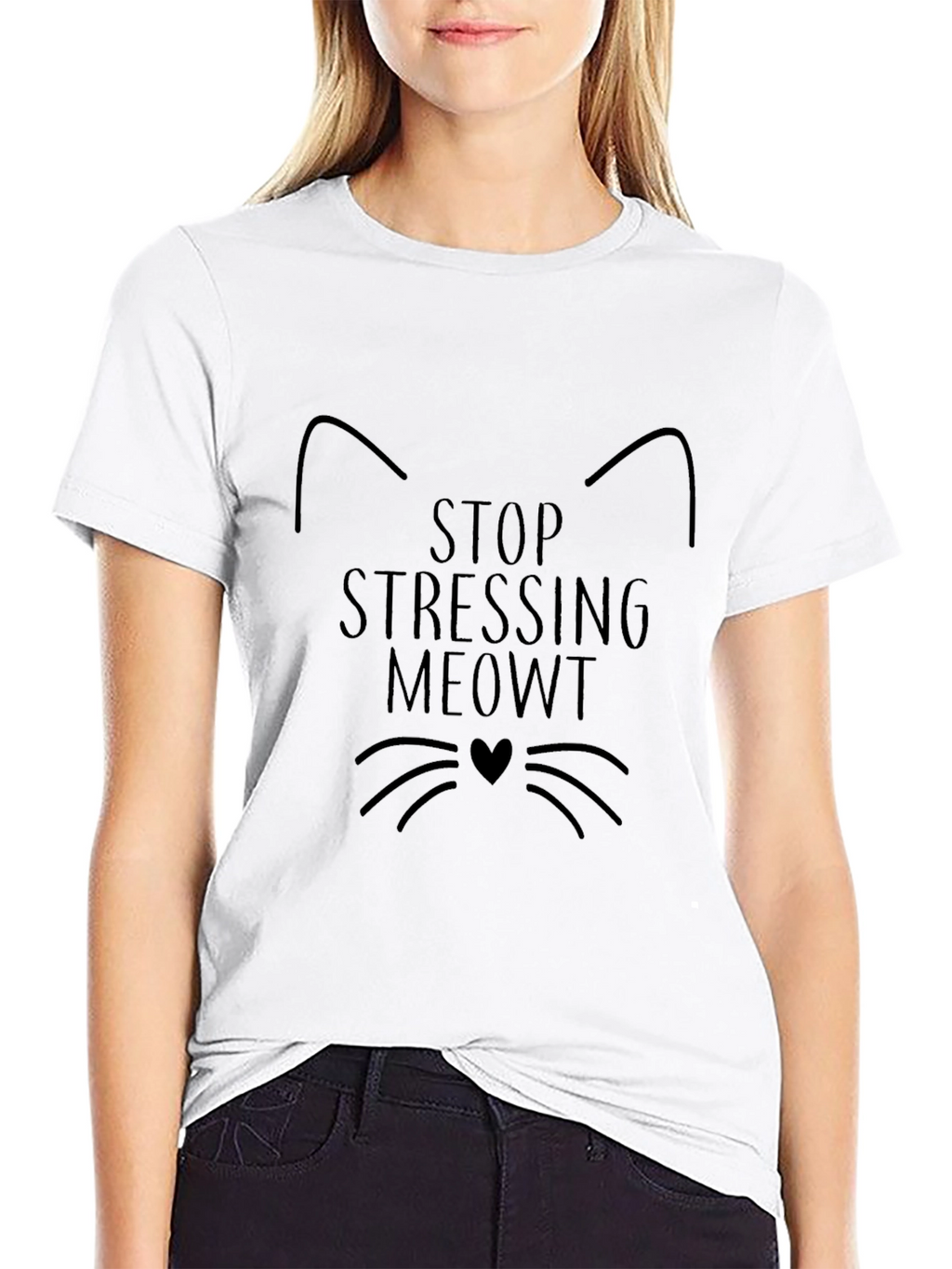 Stop Stressing MEOWT Cat T-Shirt