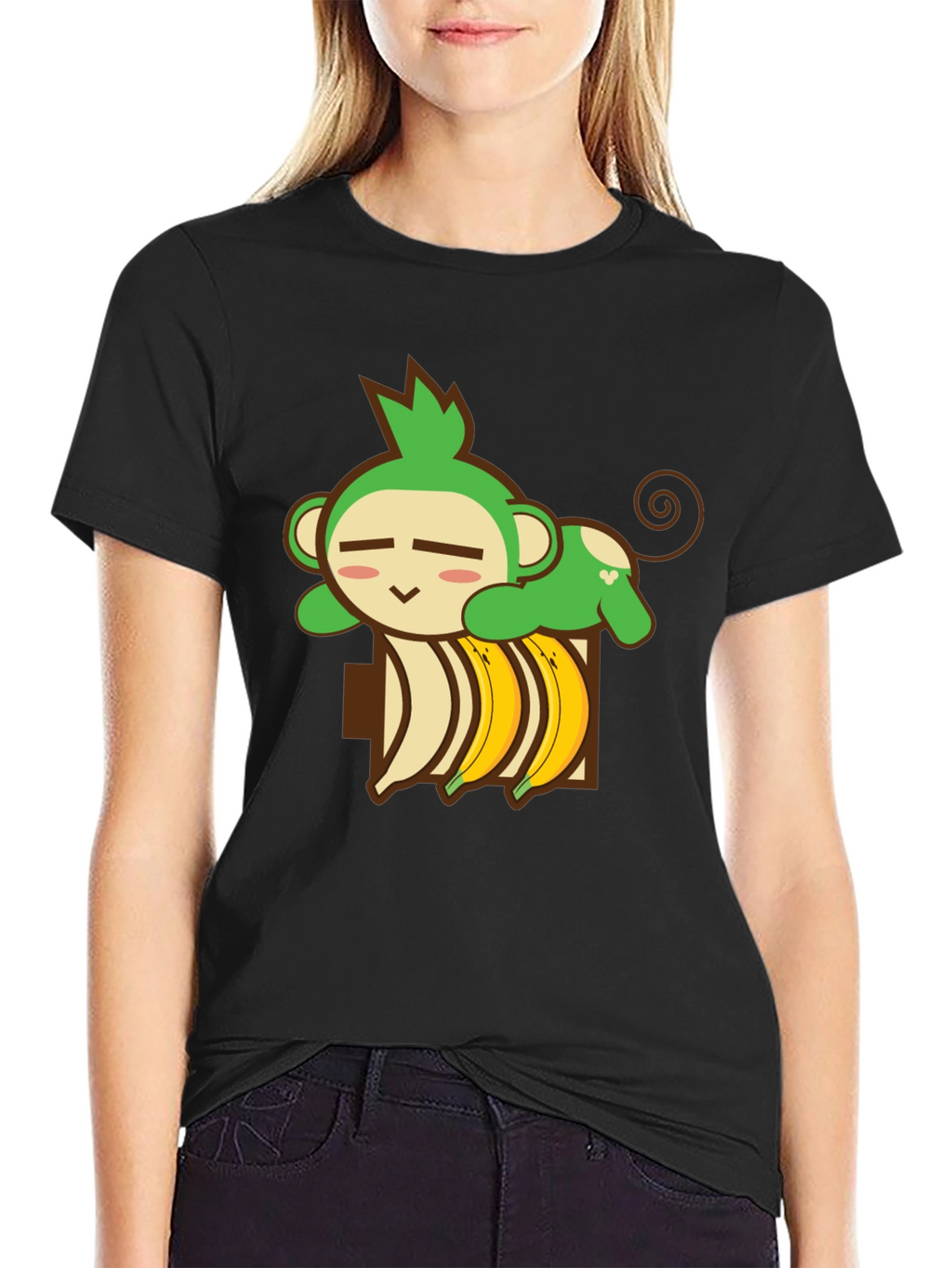 Monkey Banana Nap T-Shirt - Cute Cartoon Tee