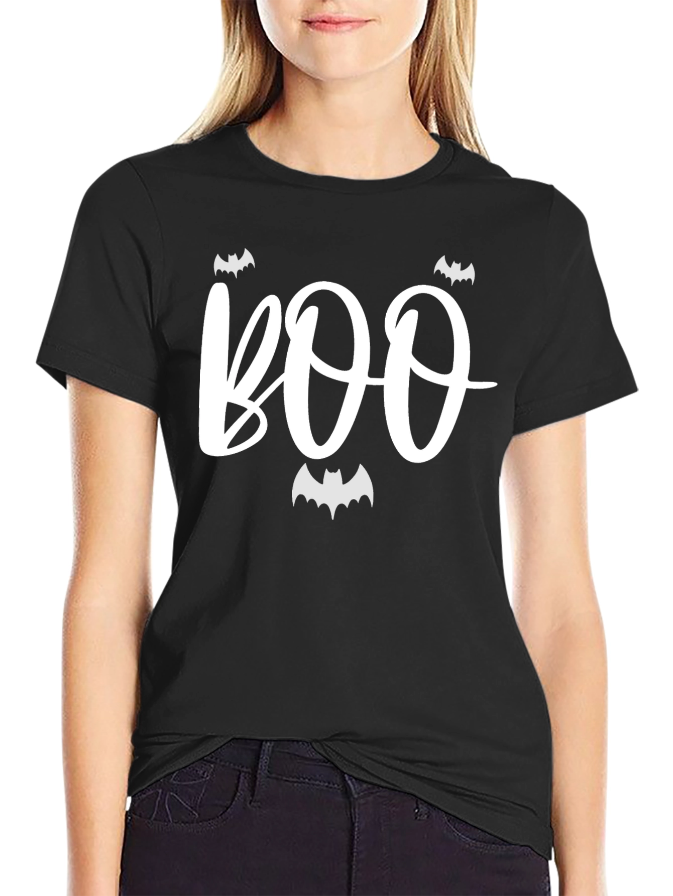 Boo Halloween Graphic Tee - Black Unisex T-Shirt