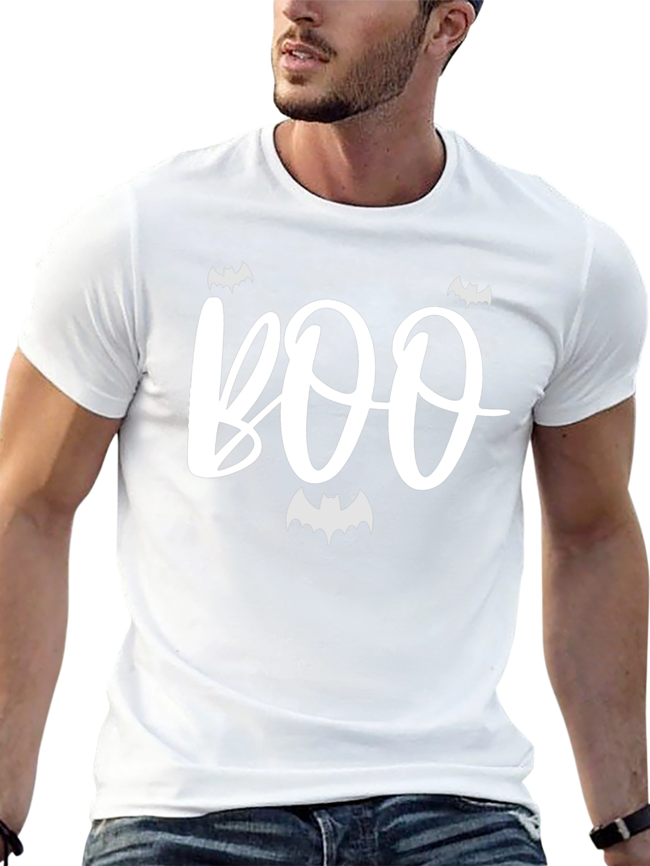 Boo Halloween Graphic Tee - Black Unisex T-Shirt