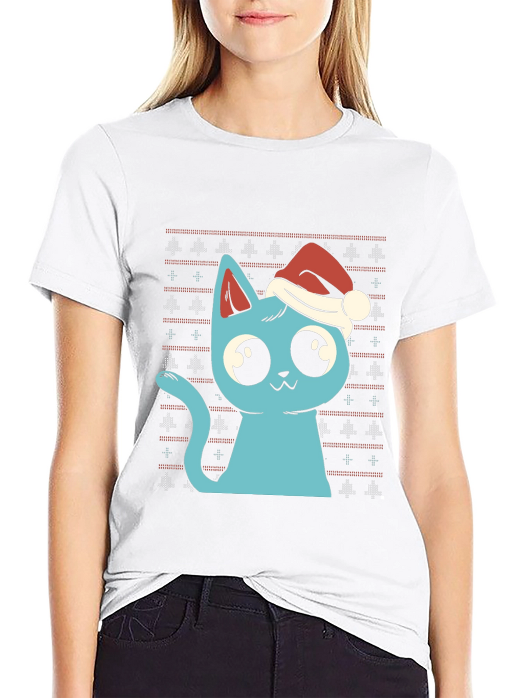 Festive Cat Christmas T-Shirt