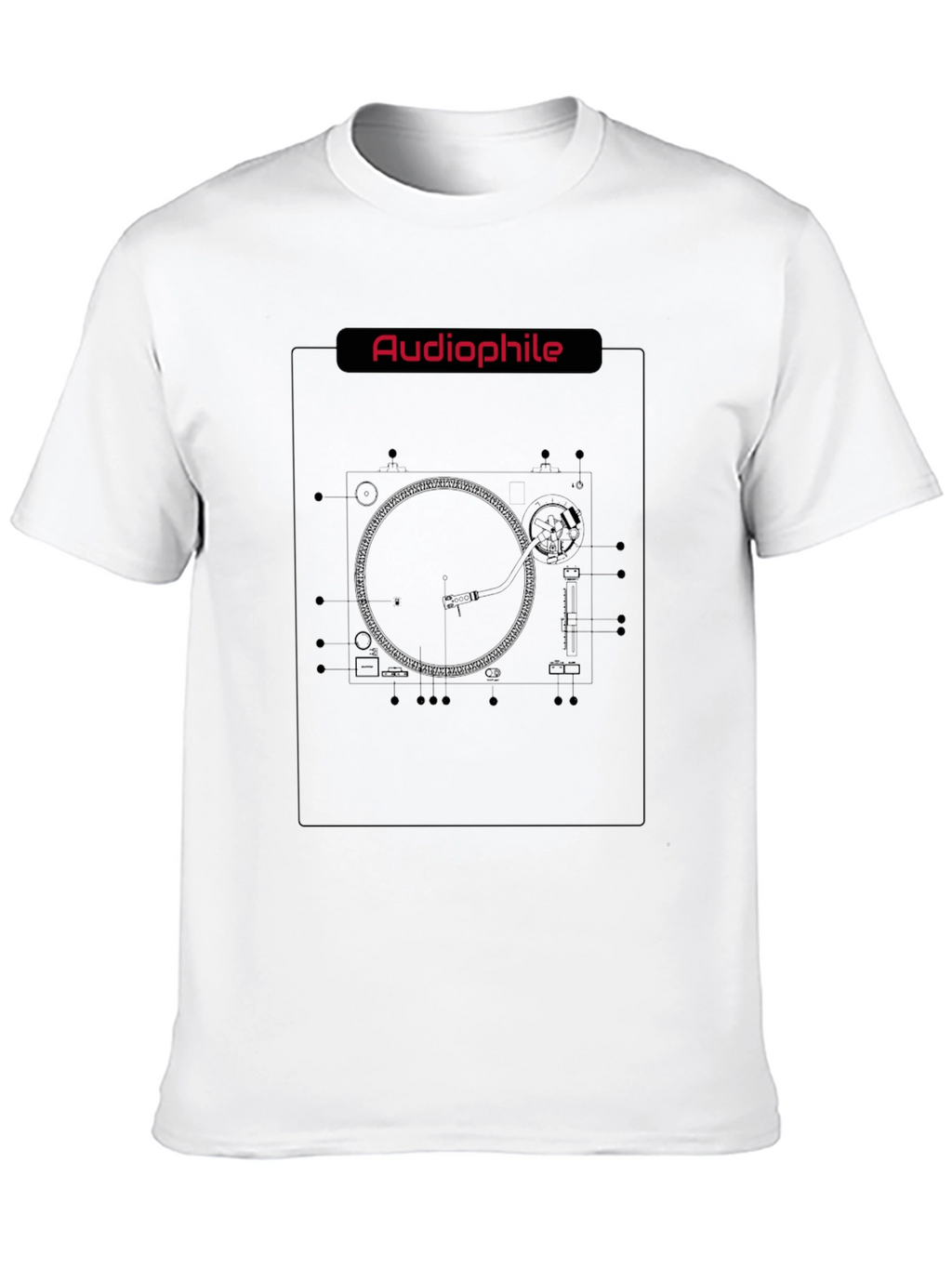 Audiophile Turntable Graphic Tee - Music Lover T-Shirt