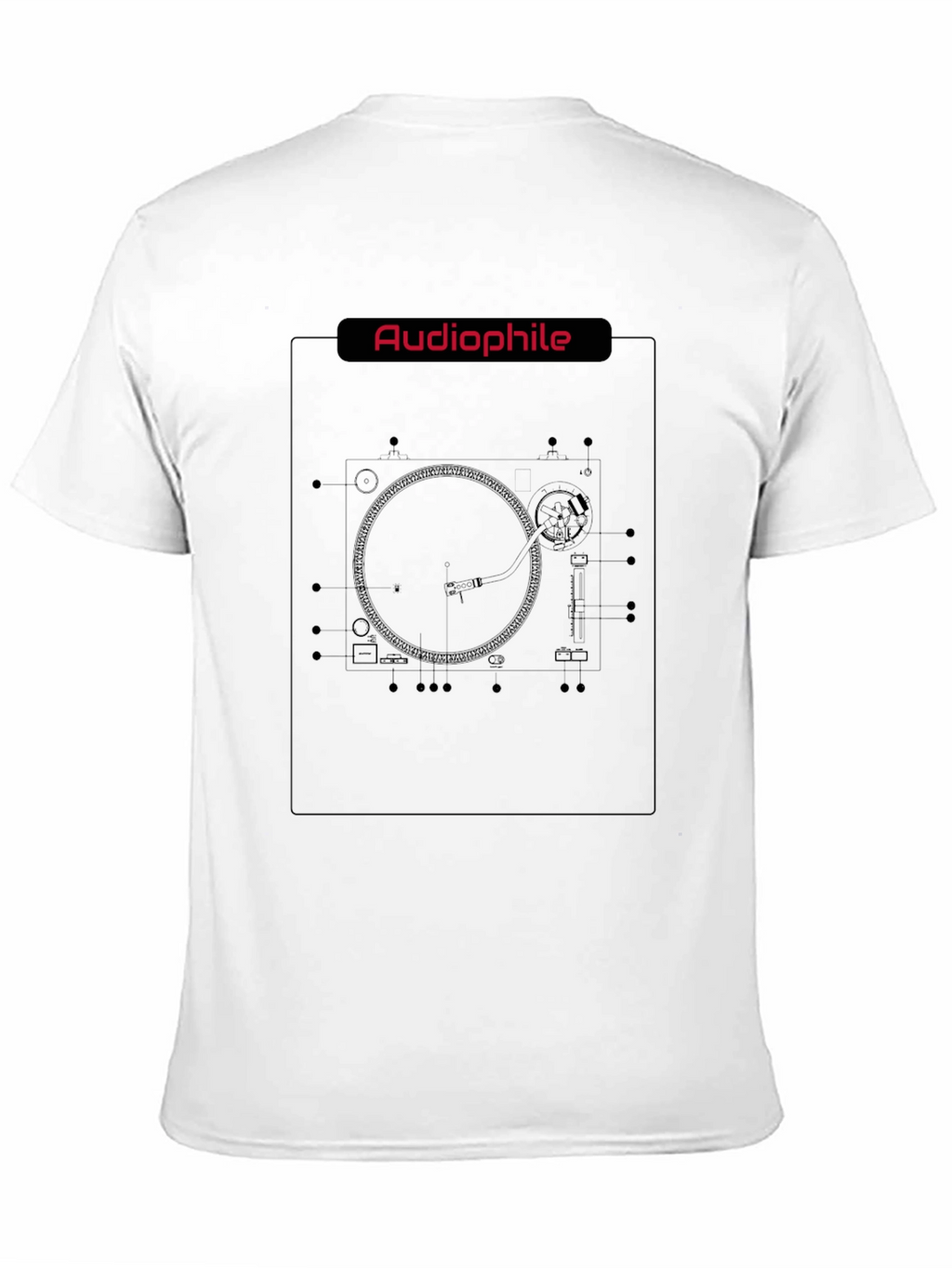 Audiophile Turntable Graphic Tee - Music Lover T-Shirt