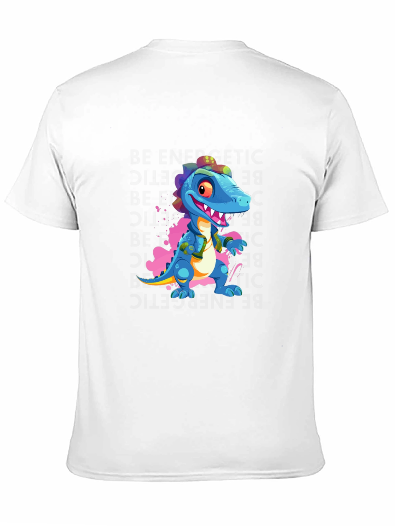Cartoon Dinosaur Graphic Black T-Shirt
