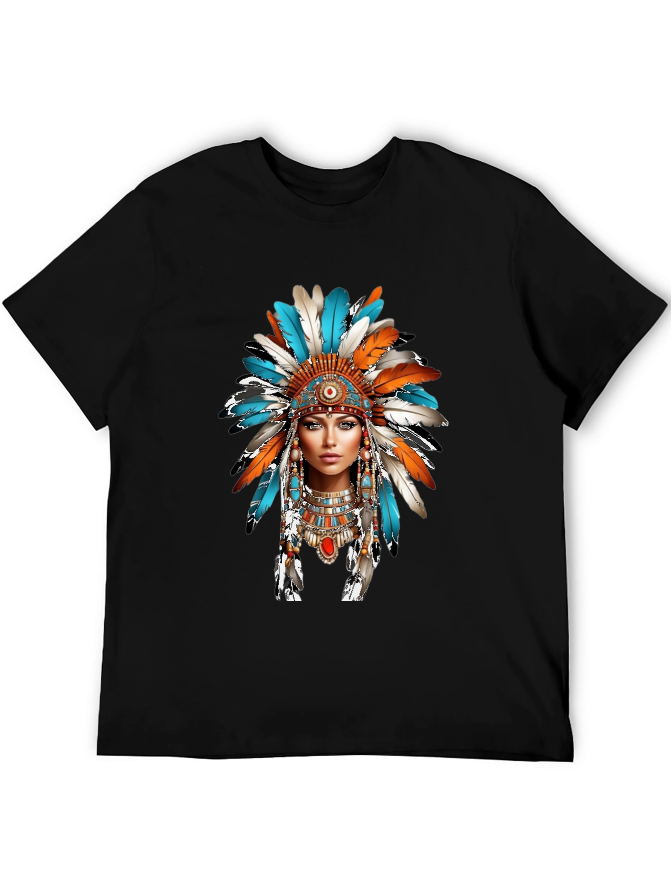Native American Headdress Graphic T-Shirt