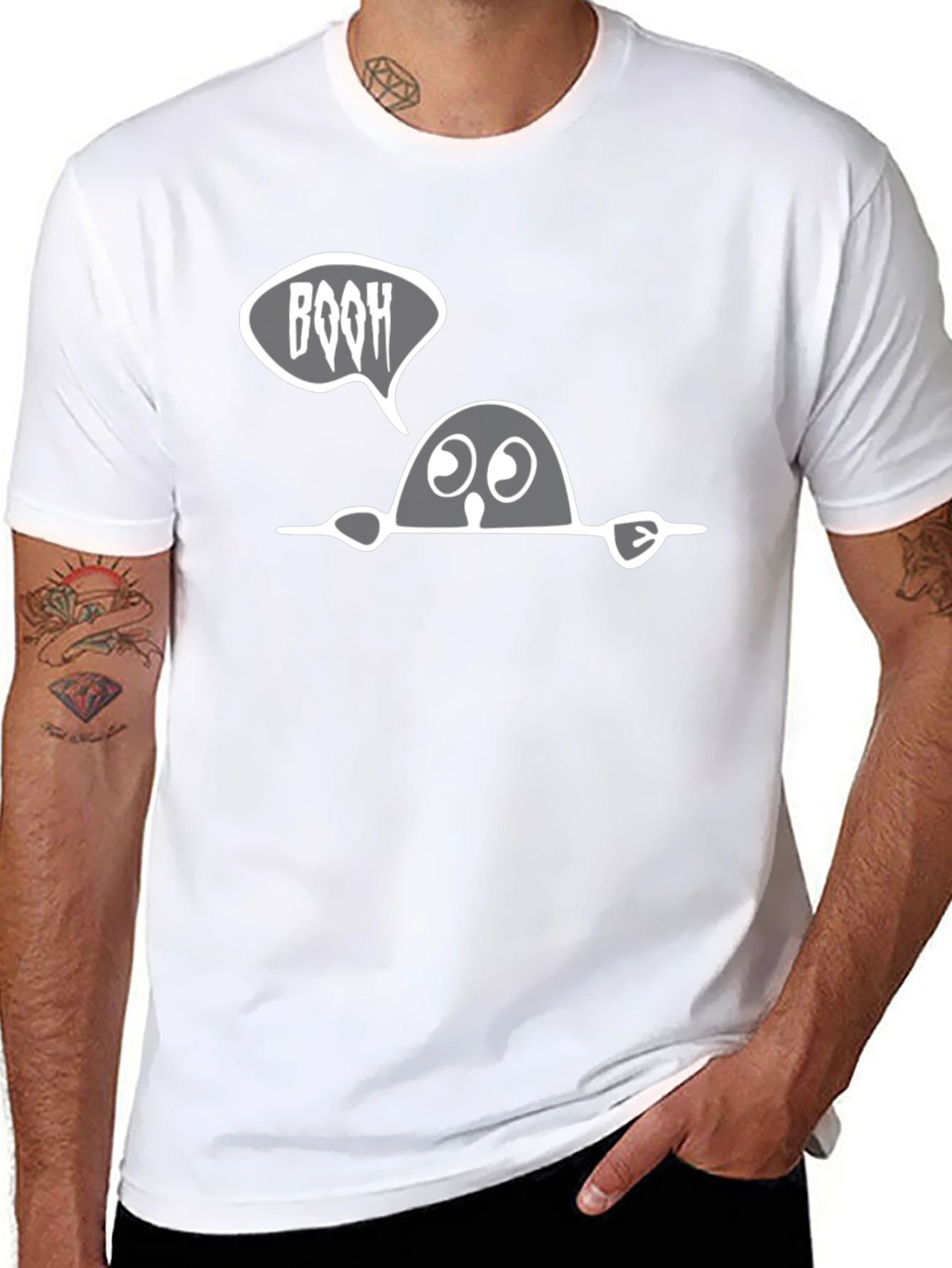 Boo Halloween T-Shirt - Spooky Cute Tee