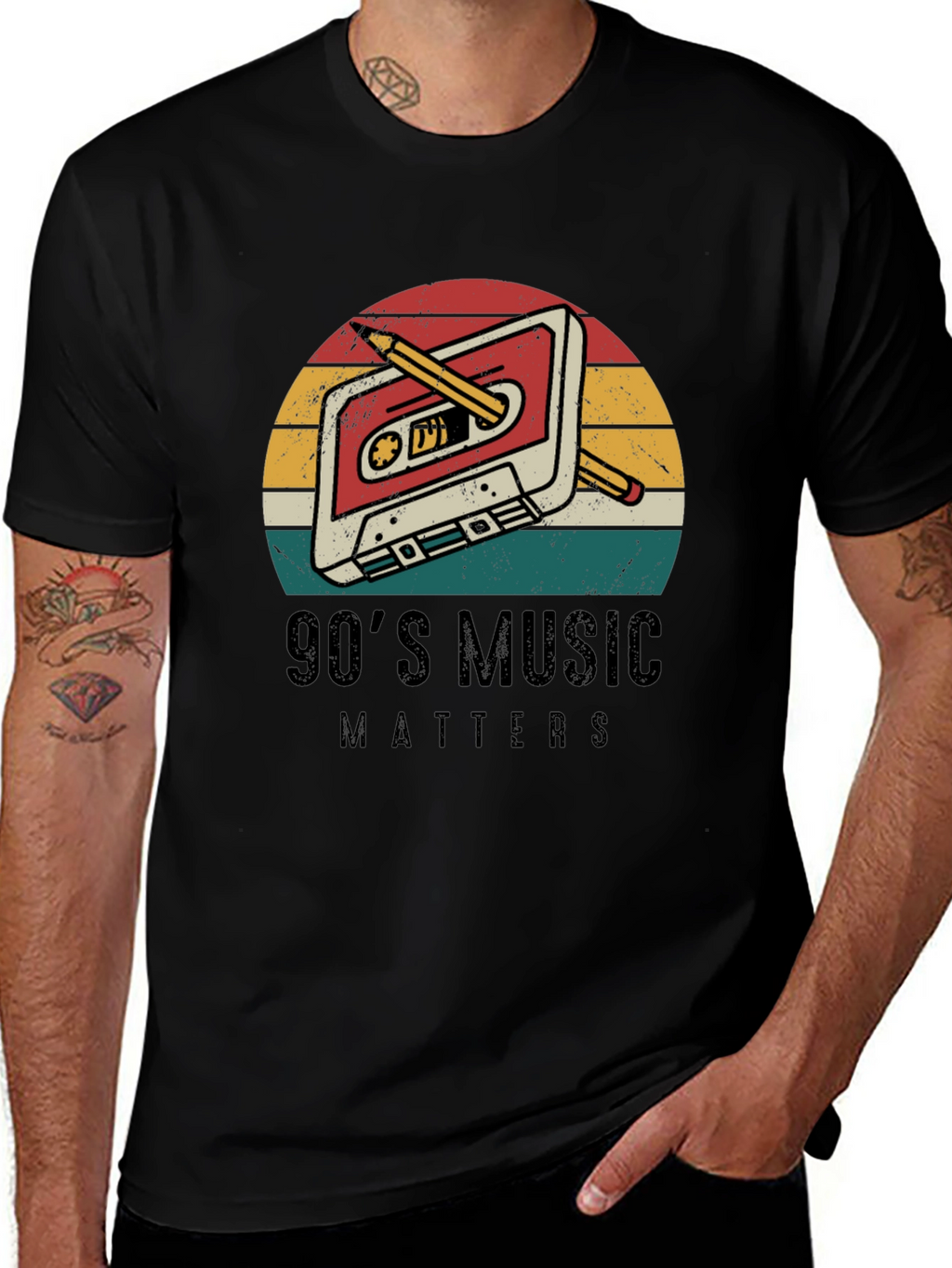 90s Music Matters Retro Cassette Tape T-Shirt