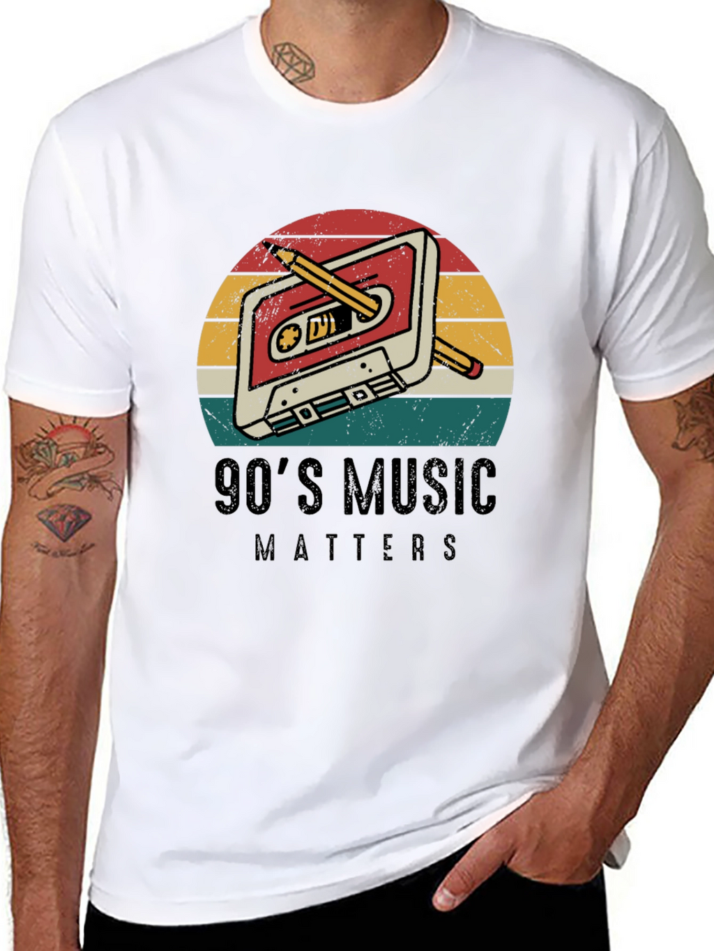 90s Music Matters Retro Cassette Tape T-Shirt